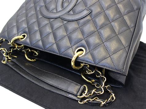 braun chanel black caviar leather handbag